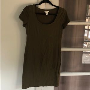 HM Olive Body Con mini Dress